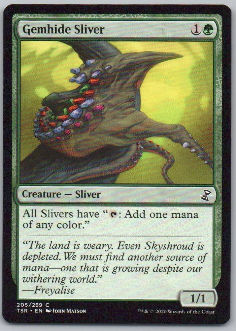 Gemhide Sliver 205 Normal Creature Card - Time Spiral: Remastered