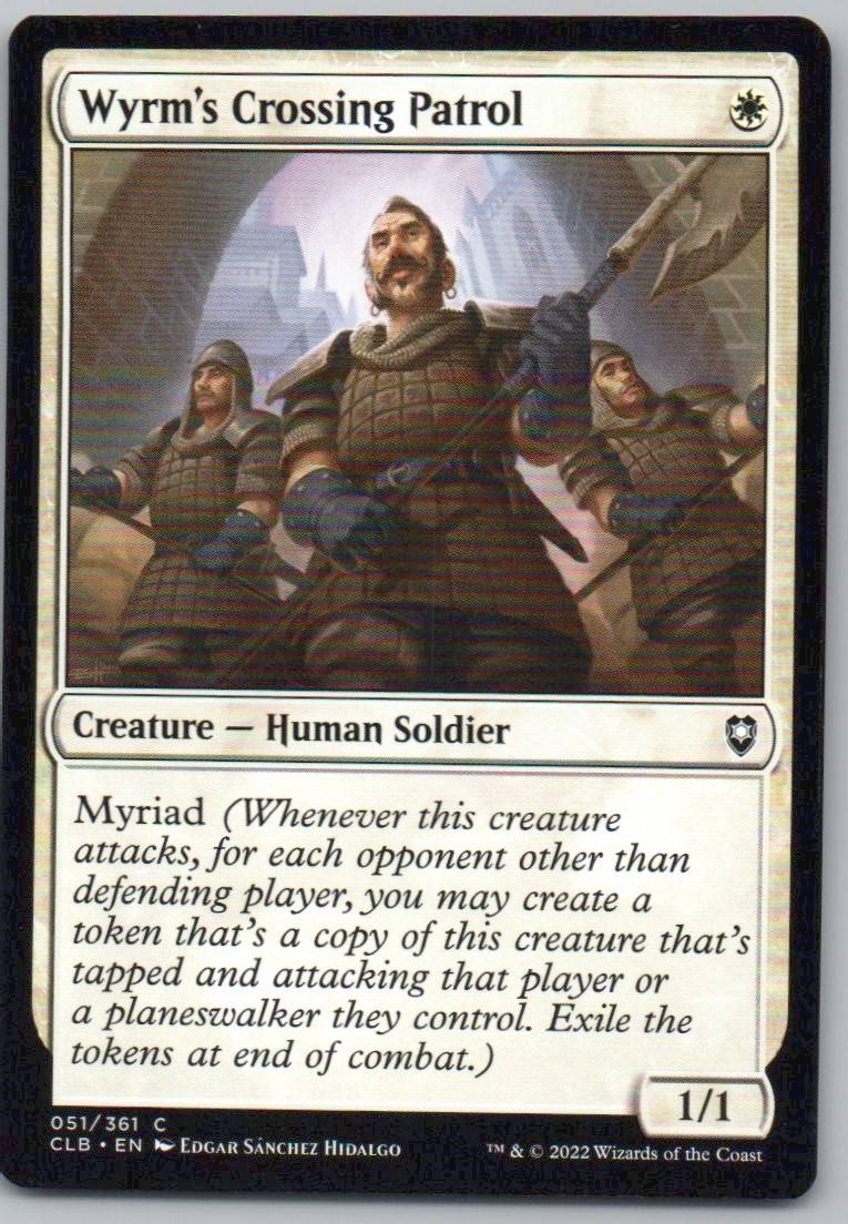 Wyrm's Crossing Patrol 51 Normal Creature Card - Commander Legends: Battle for Baldur's Gate