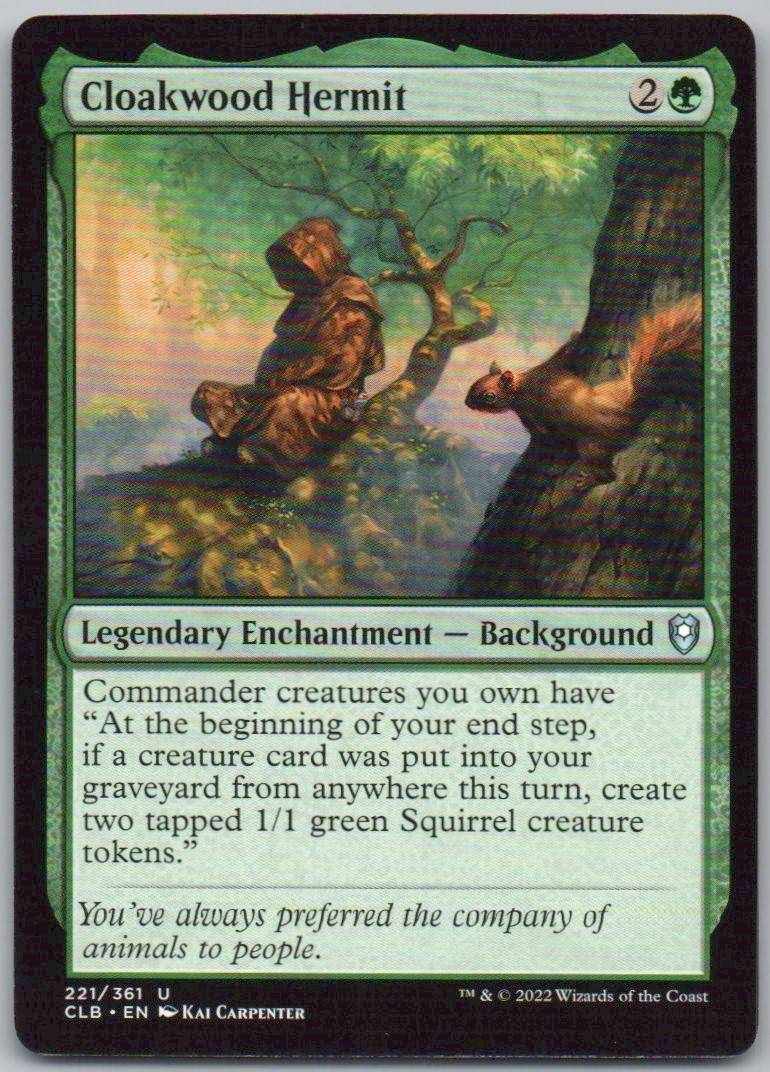 Cloakwood Hermit 221 Normal Legendary Card - Commander Legends: Battle for Baldur's Gate