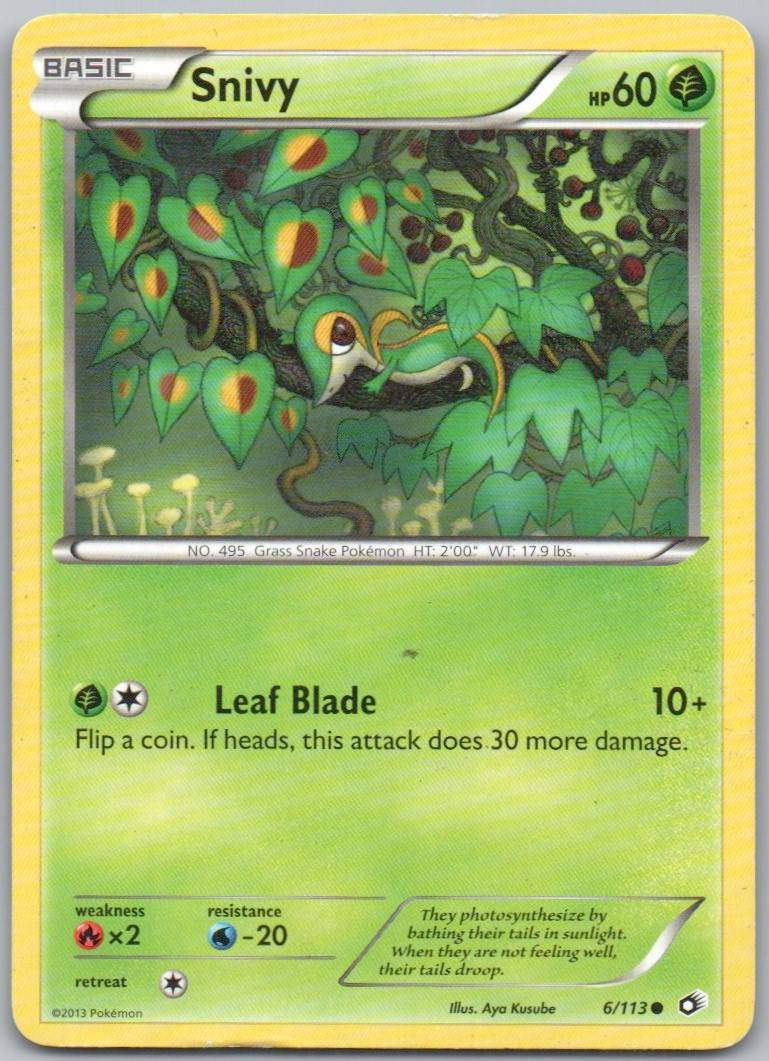Snivy 006 Normal Pokemon Card - Legendary Treasures