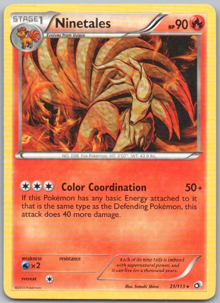 Ninetales 021 Normal Pokemon Card - Legendary Treasures