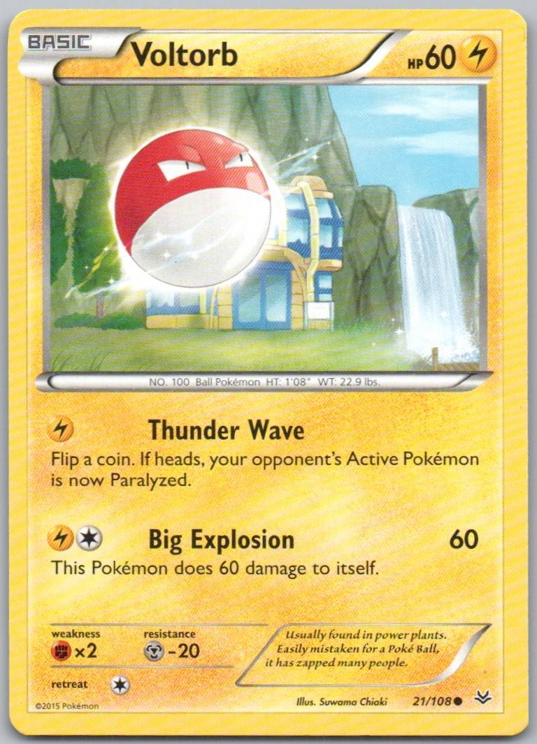 Voltorb 021 Normal Lightning Card - Roaring Skies