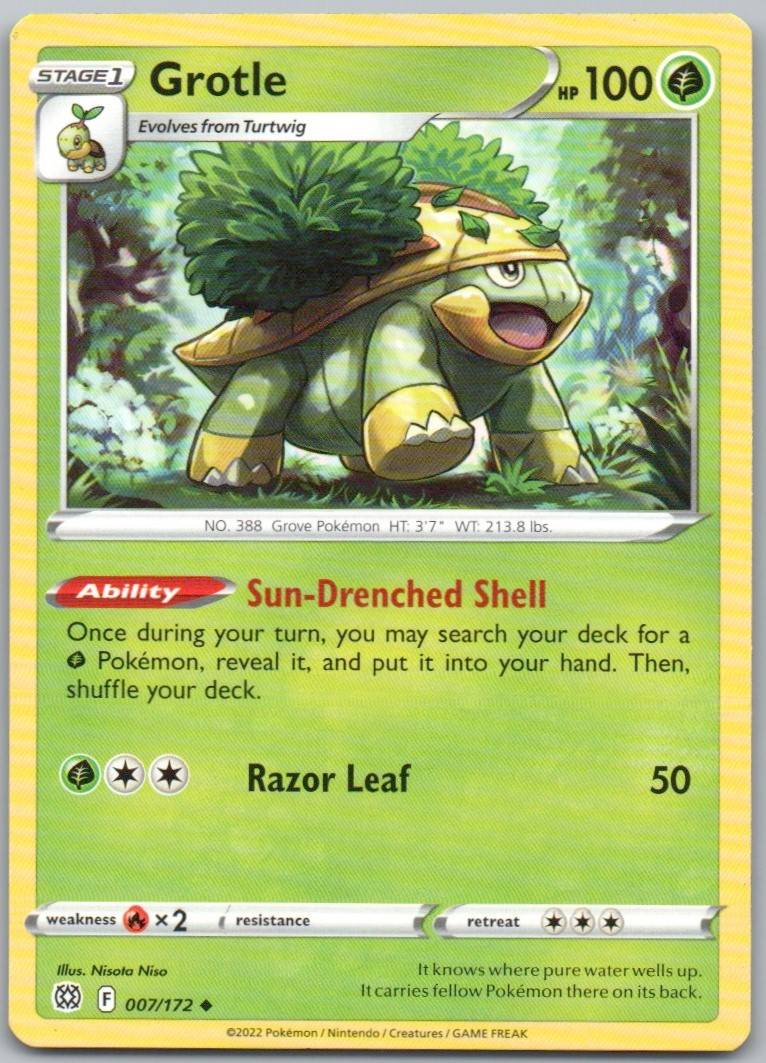 Grotle 007 Normal Grass Card - Brilliant Stars