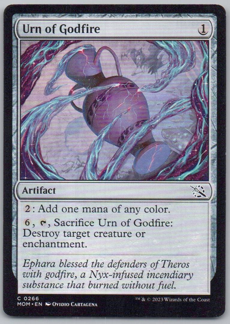 Urn of Godfire 266 0 Artifact Card - March of the Machine