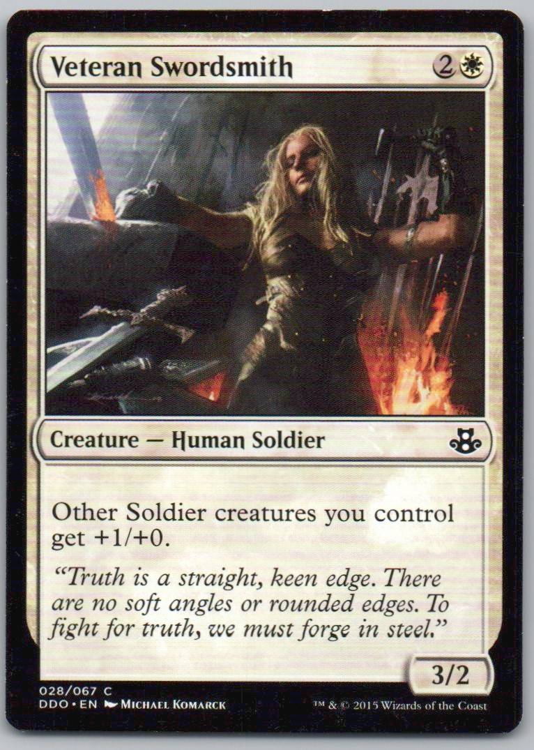 Veteran Swordsmith 28 Normal Creature Card - Duel Decks: Elspeth vs. Kiora