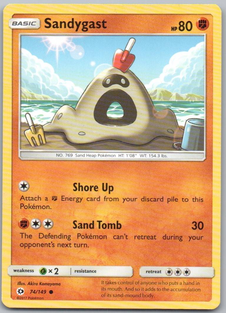 Sandygast 74 Normal Fighting Card - Sun & Moon Base