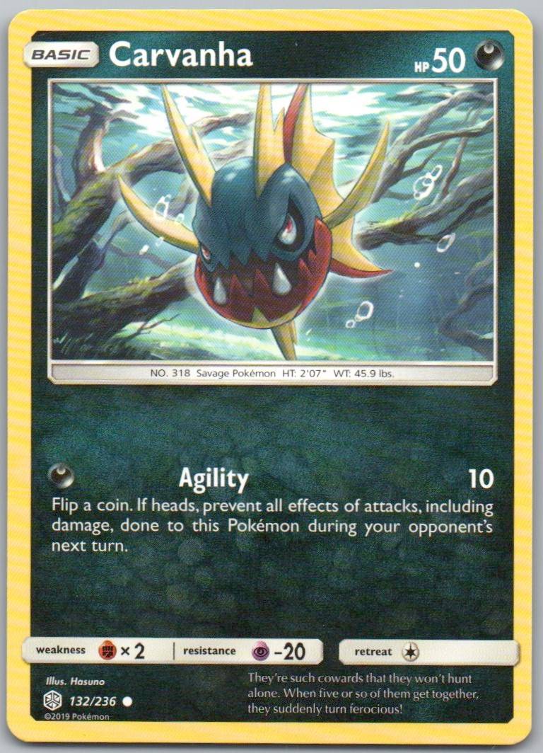 Carvanha 132 Normal Darkness Card - Cosmic Eclipse