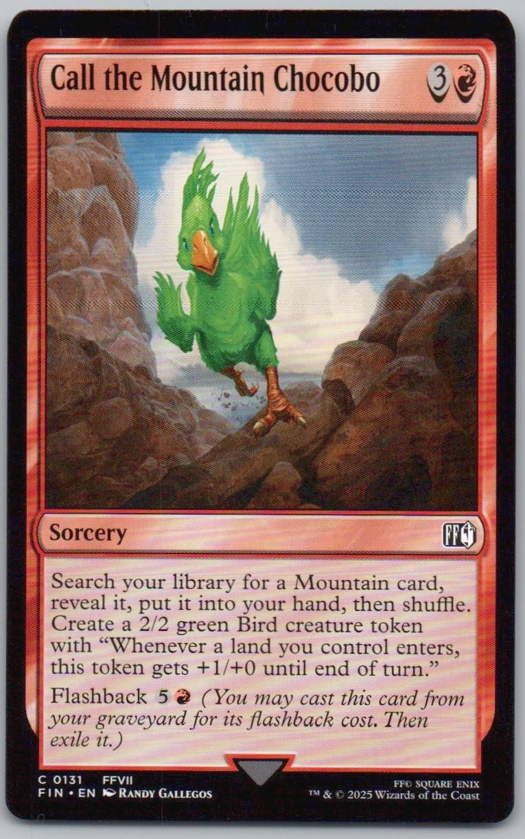 Call the Mountain Chocobo 131 Normal Sorcery Card - FINAL FANTASY