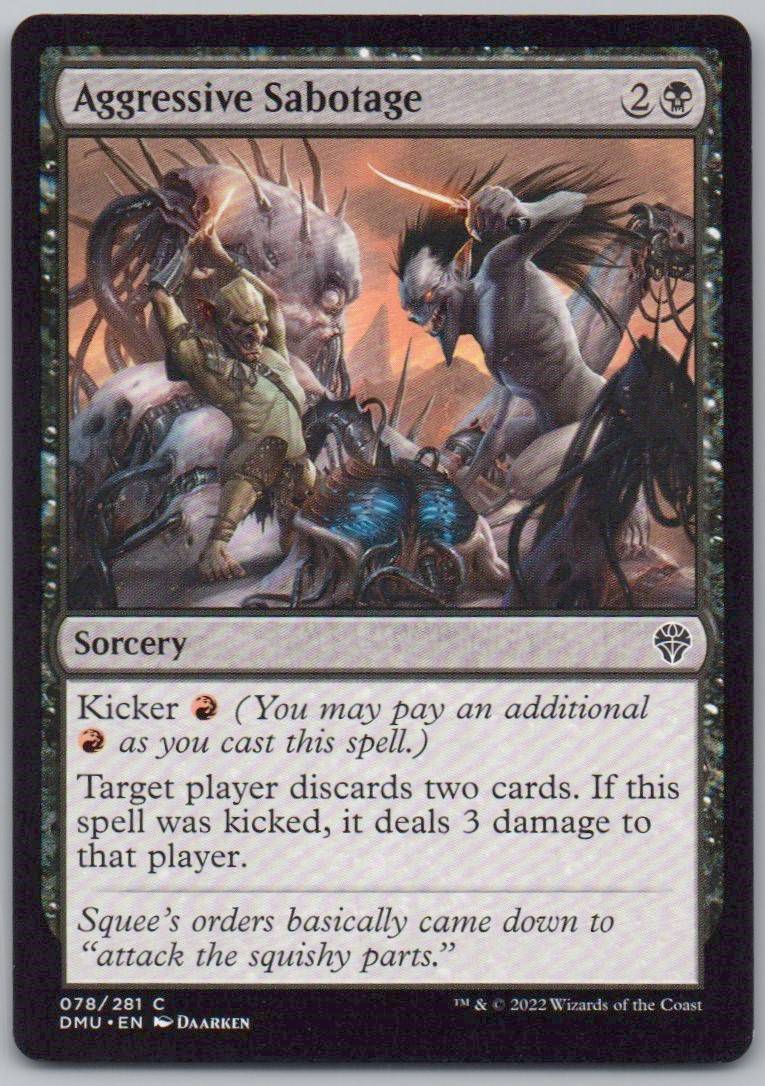 Aggressive Sabotage 78 Normal Sorcery Card - Dominaria United