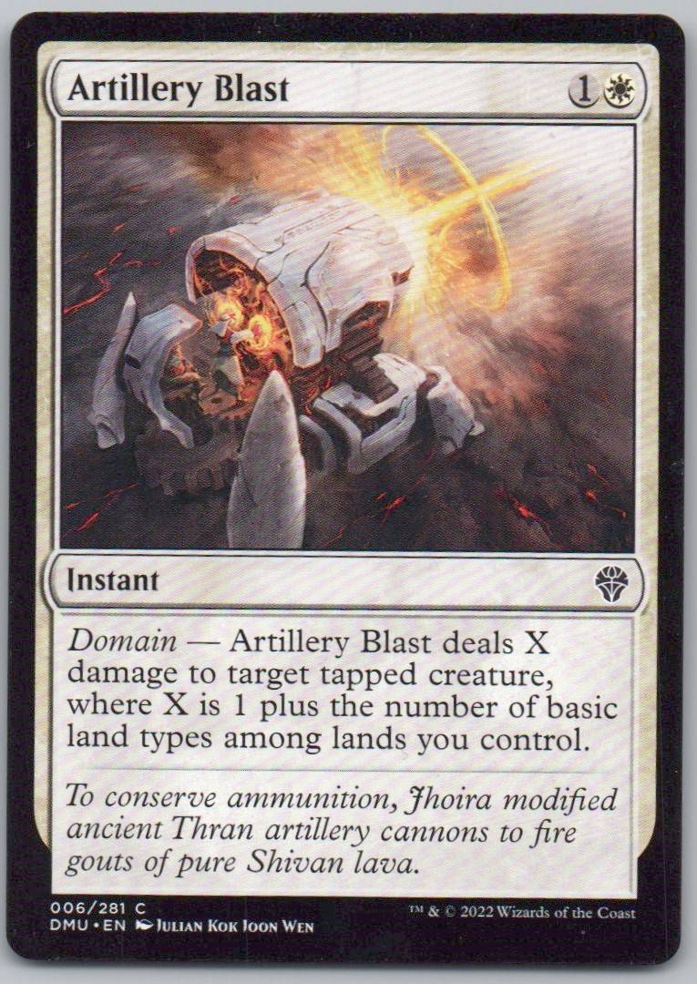 Artillery Blast 6 Normal Instant Card - Dominaria United