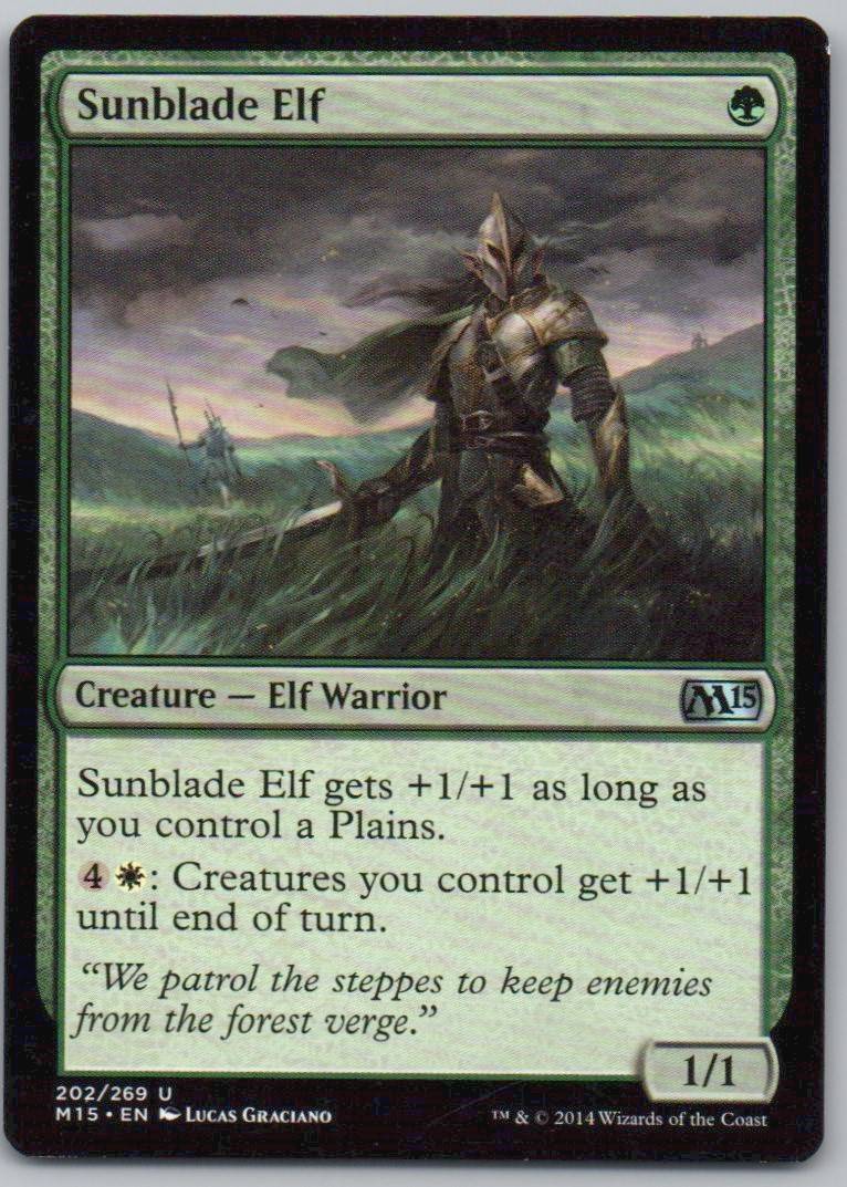 Sunblade Elf 202 Normal Creature Card - Magic 2015