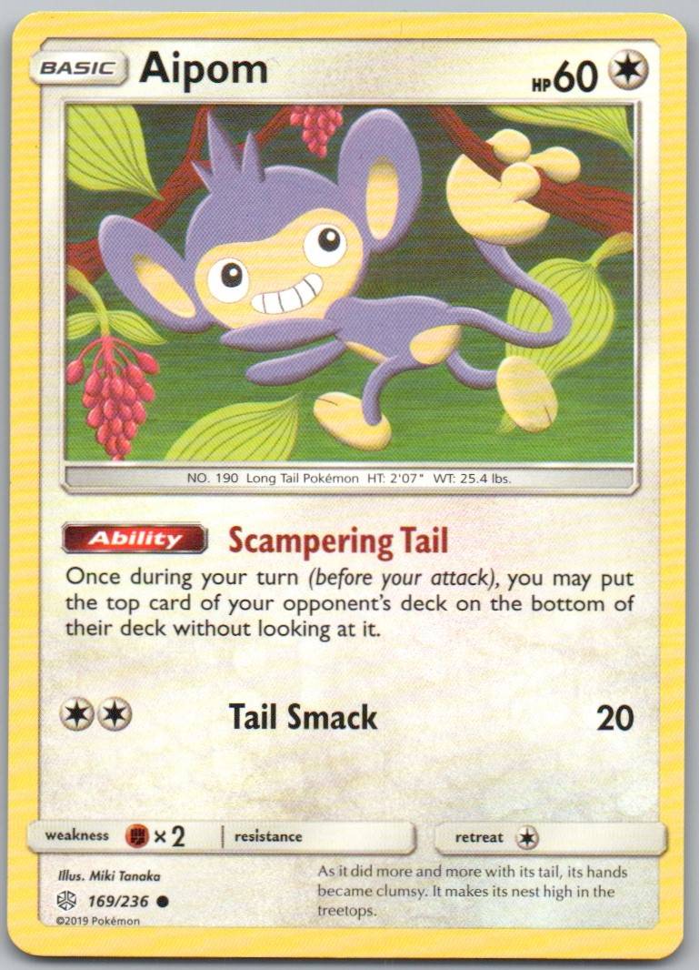 Aipom 169 Normal Colorless Card - Cosmic Eclipse