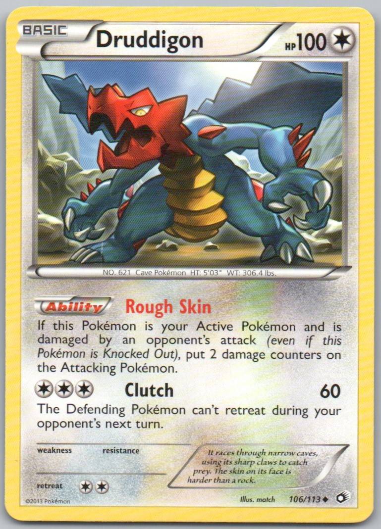 Druddigon 106 Normal Pokemon Card - Legendary Treasures