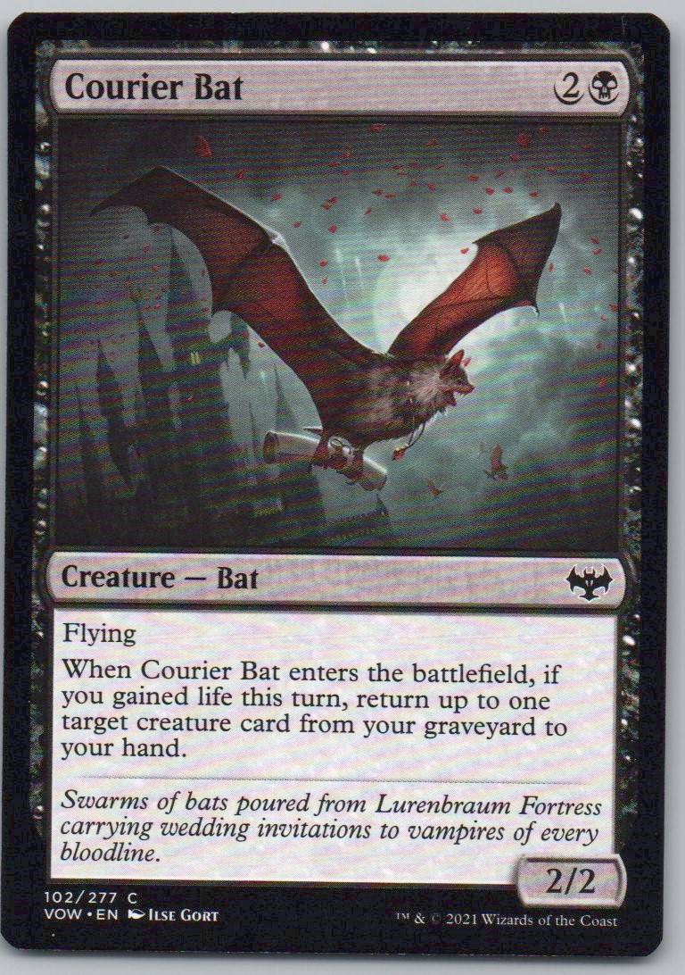 Courier Bat 102 Normal Creature Card - Innistrad: Crimson Vow