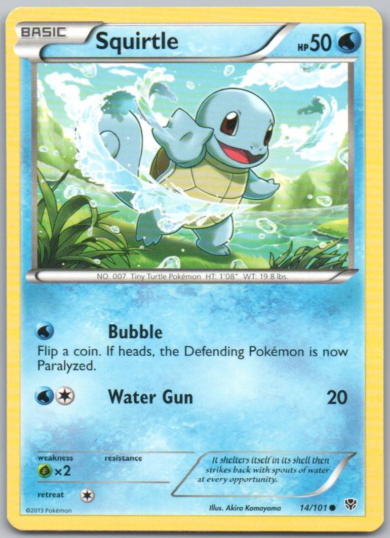 Squirtle 014 Normal Water Card - Plasma Blast