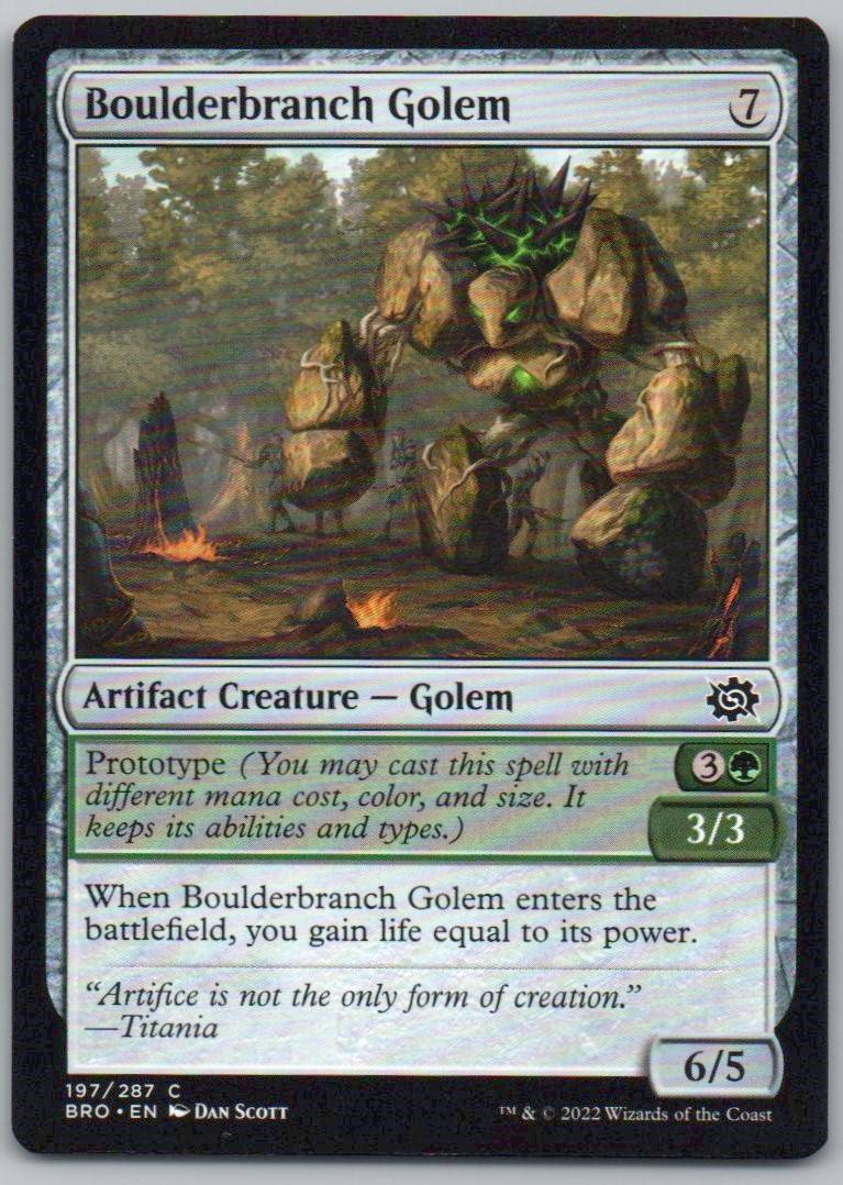 Boulderbranch Golem 197 Normal Artifact Card - The Brothers' War