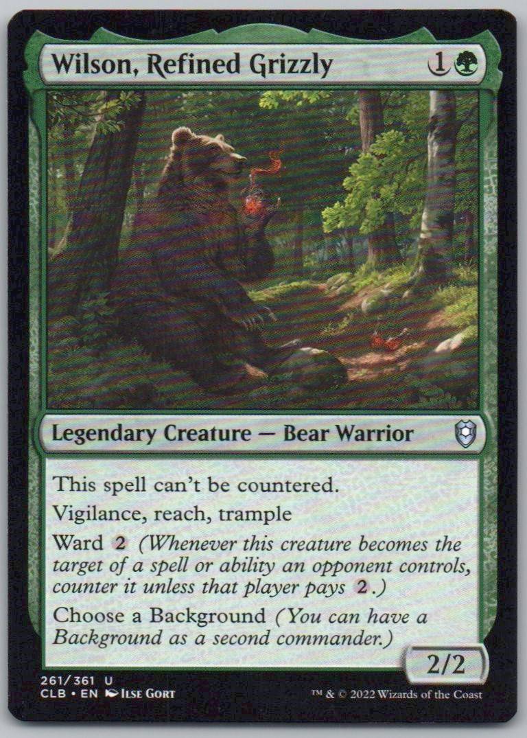 Wilson, Refined Grizzly 261 Normal Legendary Card - Commander Legends: Battle for Baldur's Gate