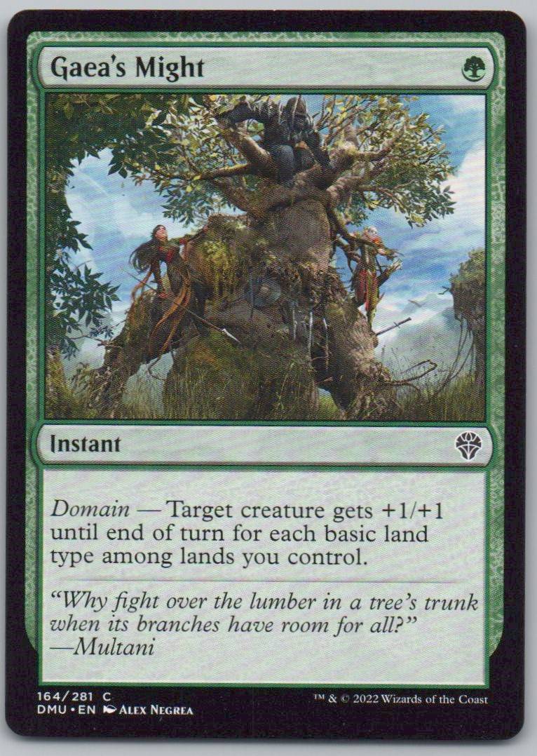 Gaea's Might 164 Normal Instant Card - Dominaria United