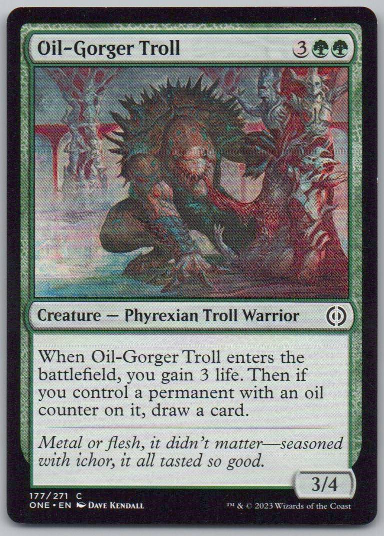 Oil-Gorger Troll 177 Normal Creature Card - Phyrexia: All Will Be One