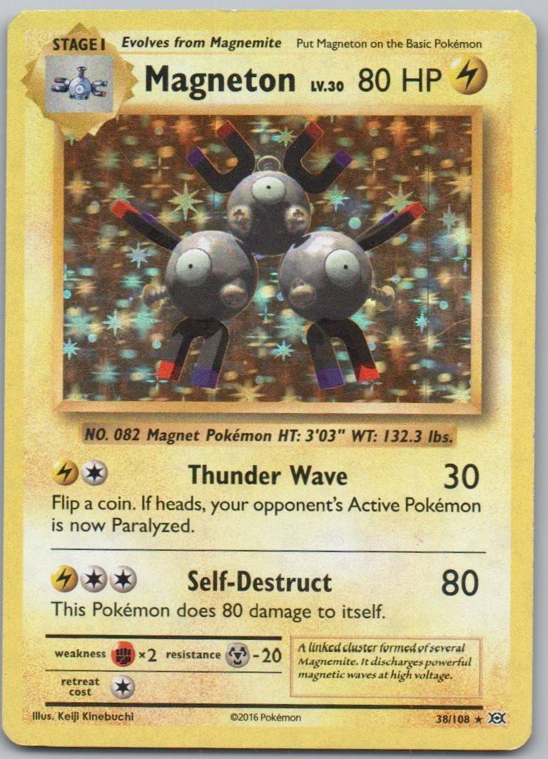 Magneton 038 Holo Lightning Card - Evolutions