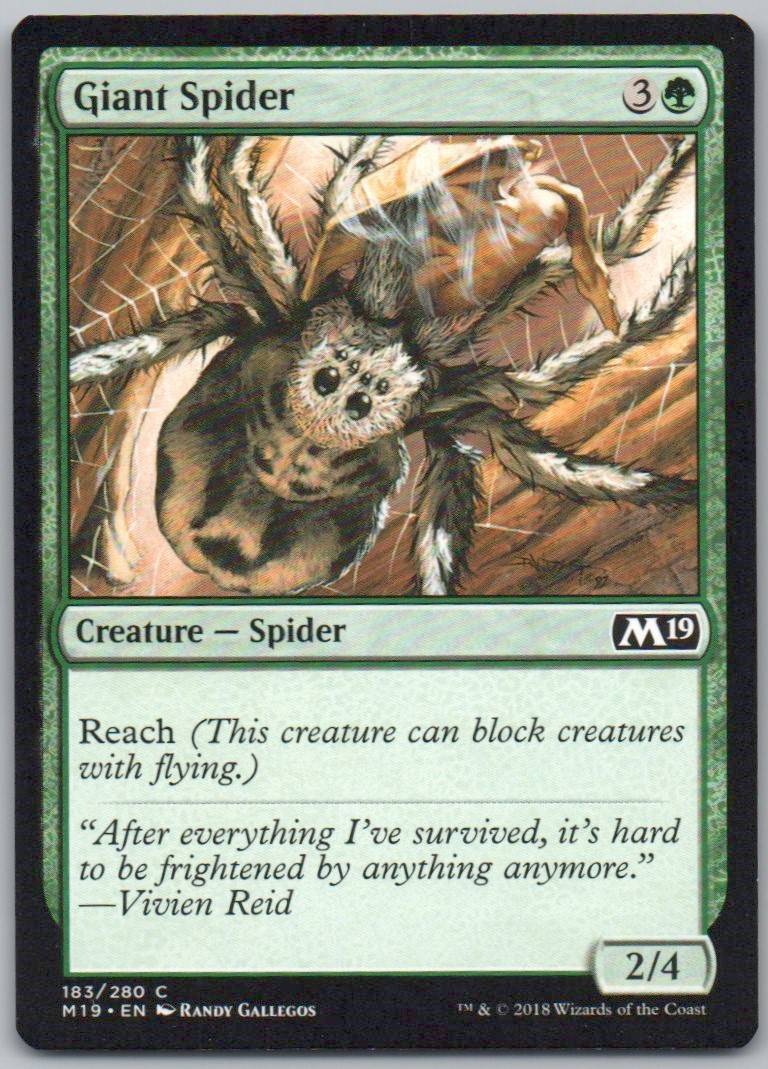 Giant Spider 183 Normal Creature Card - Core Set 2019