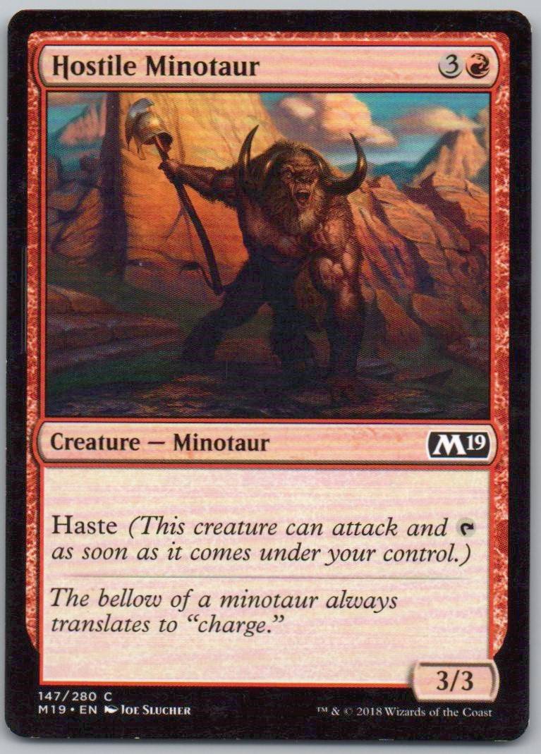 Hostile Minotaur 147 Normal Creature Card - Core Set 2019