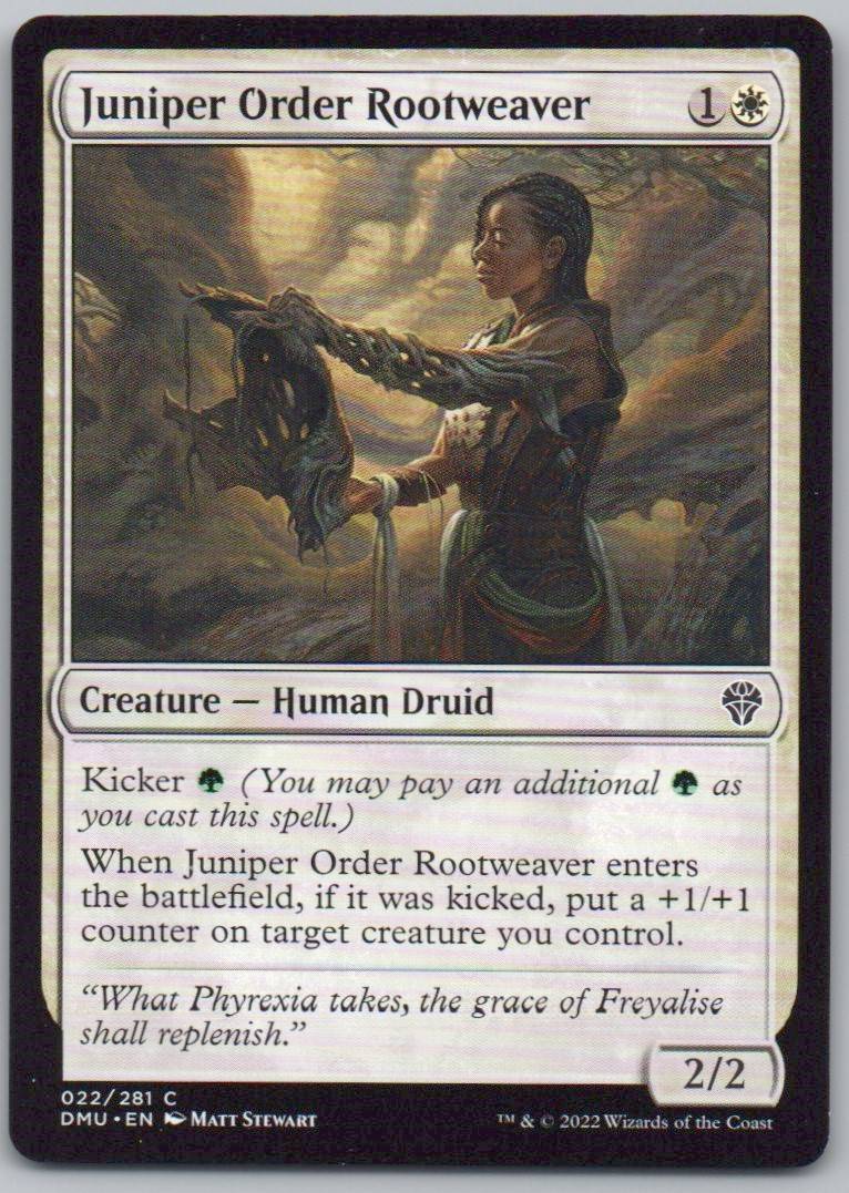 Juniper Order Rootweaver 22 Normal Creature Card - Dominaria United