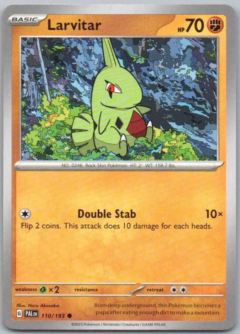 Larvitar 110 Normal Fighting Card - Paldea Evolved