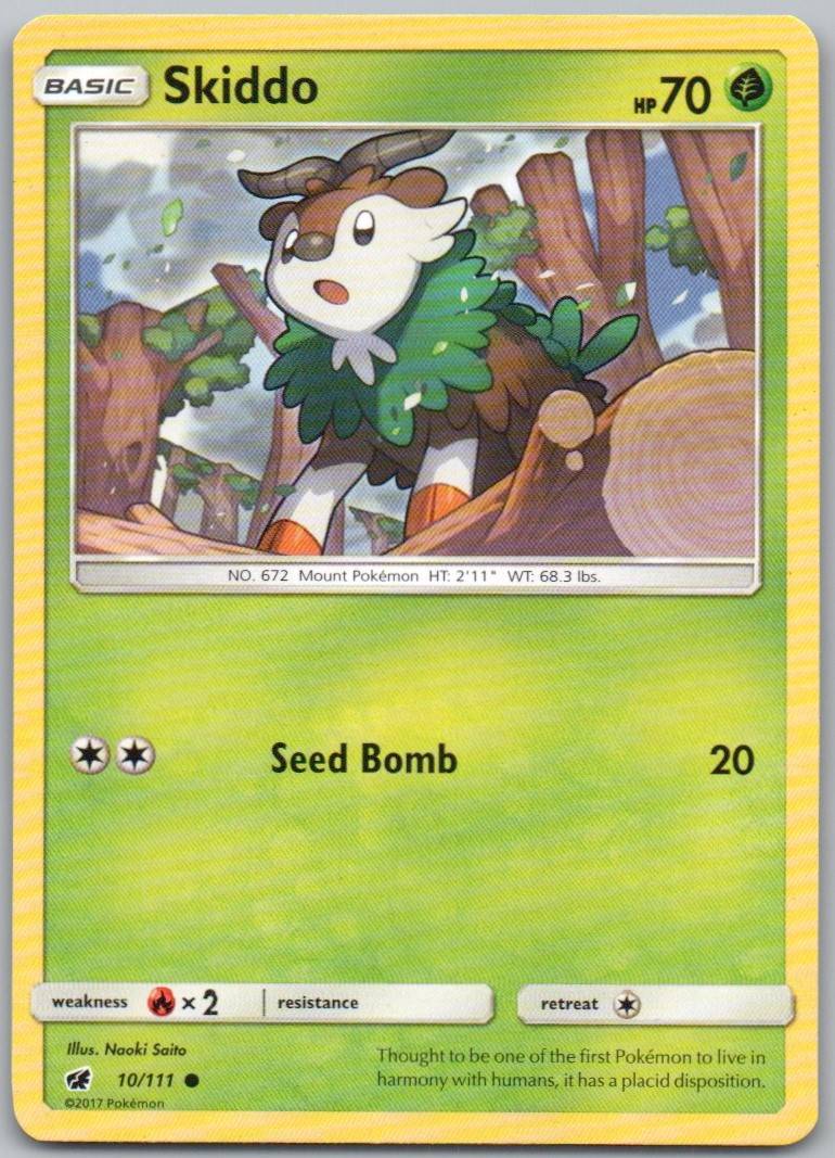 Skiddo 10 Normal Grass Card - Crimson Invasion