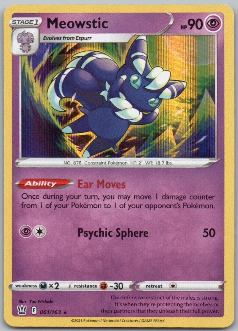 Meowstic 061 Holo Psychic Card - Battle Styles