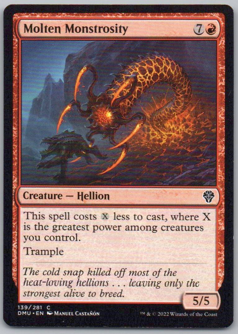 Molten Monstrosity 139 Normal Creature Card - Dominaria United