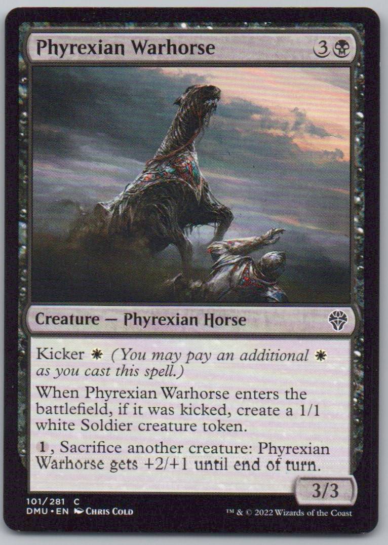 Phyrexian Warhorse 101 Normal Creature Card - Dominaria United