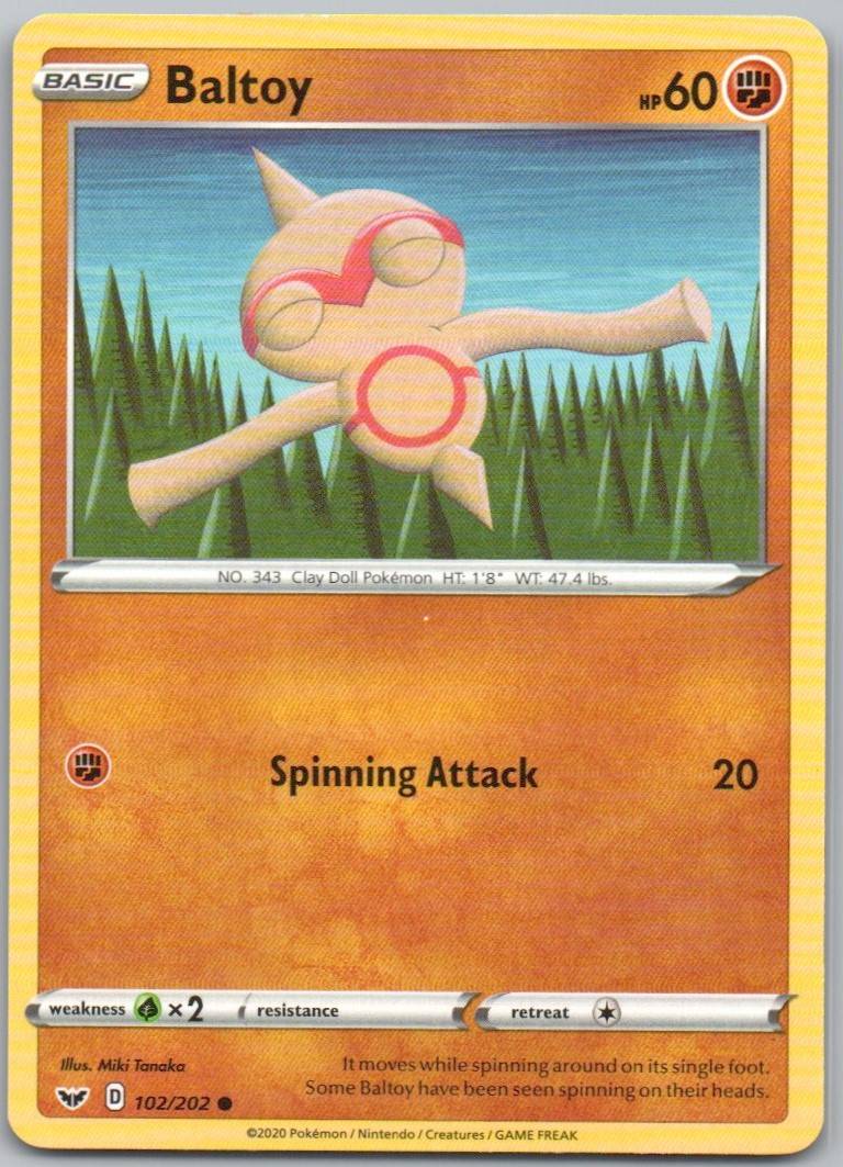 Baltoy 102 Normal Fighting Card - Sword & Shield