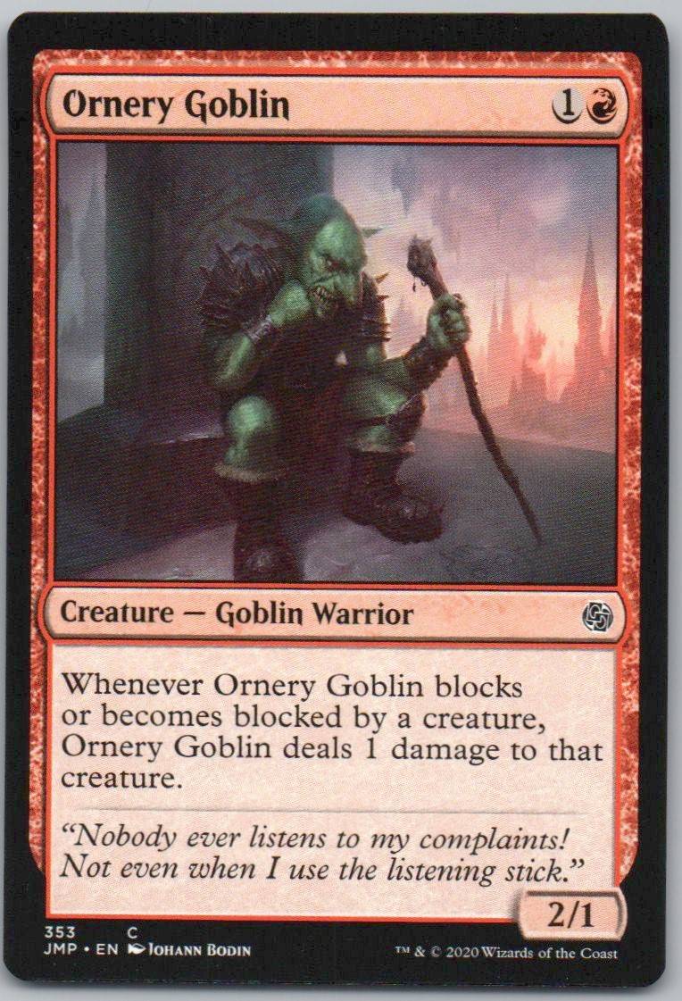 Ornery Goblin 353 0 Creature Card - Jumpstart