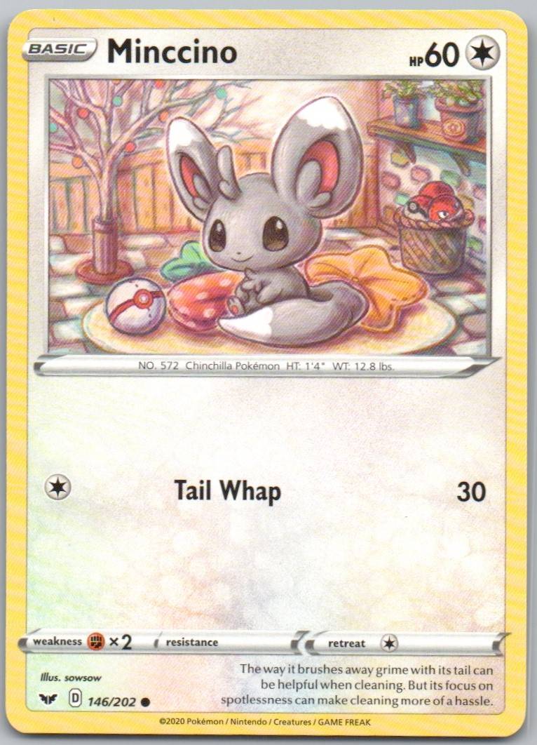 Minccino 146 Normal Colorless Card - Sword & Shield