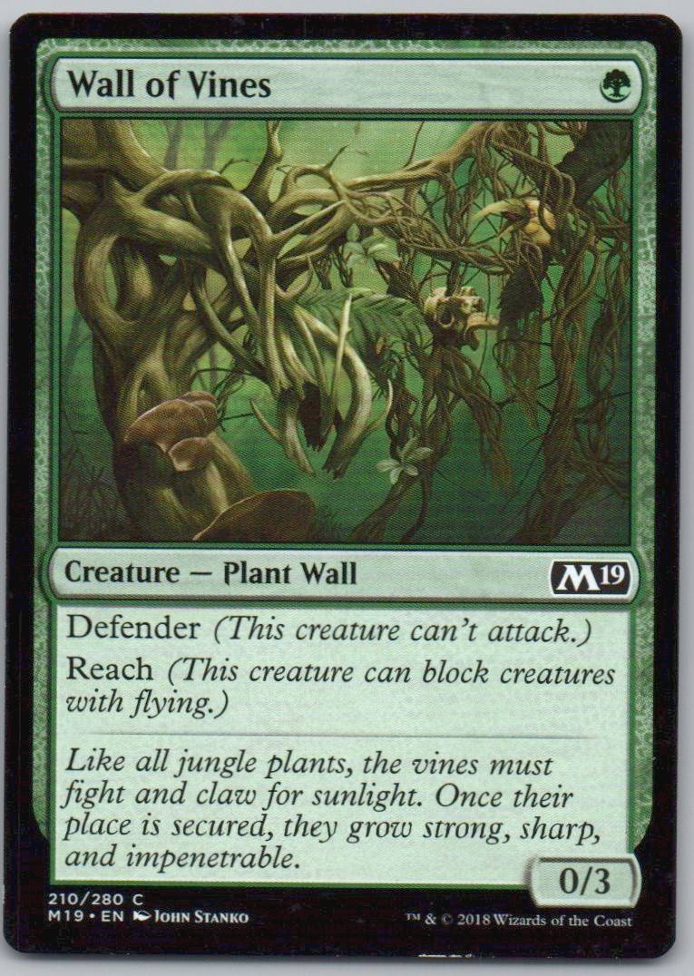 Wall of Vines 210 Normal Creature Card - Core Set 2019