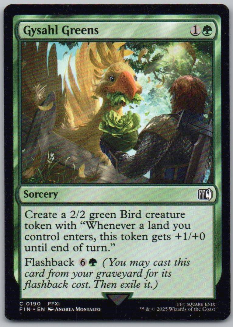 Gysahl Greens 190 Normal Sorcery Card - FINAL FANTASY