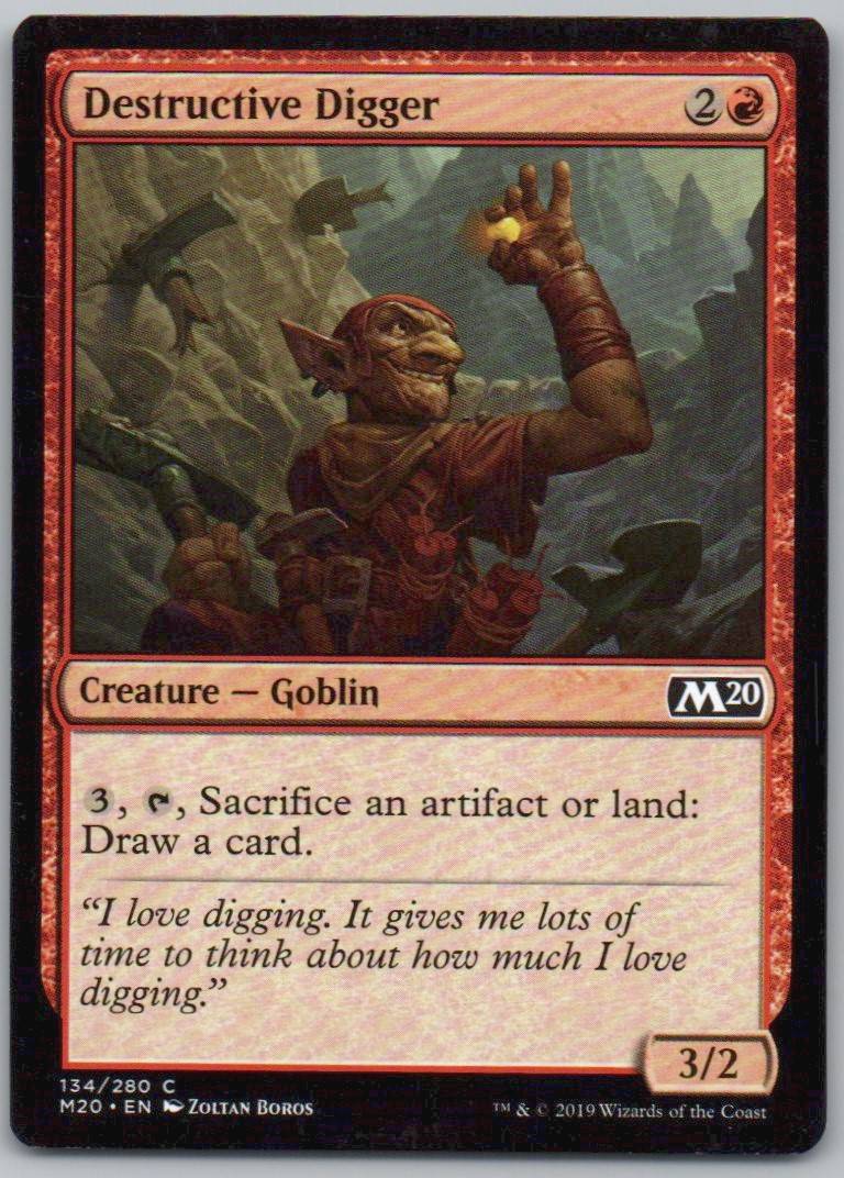 Destructive Digger 134 Normal Creature Card - Core Set 2020