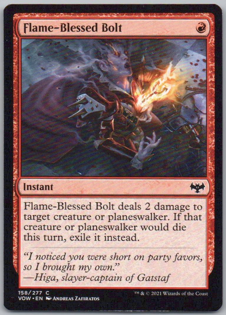Flame-Blessed Bolt 158 Normal Instant Card - Innistrad: Crimson Vow