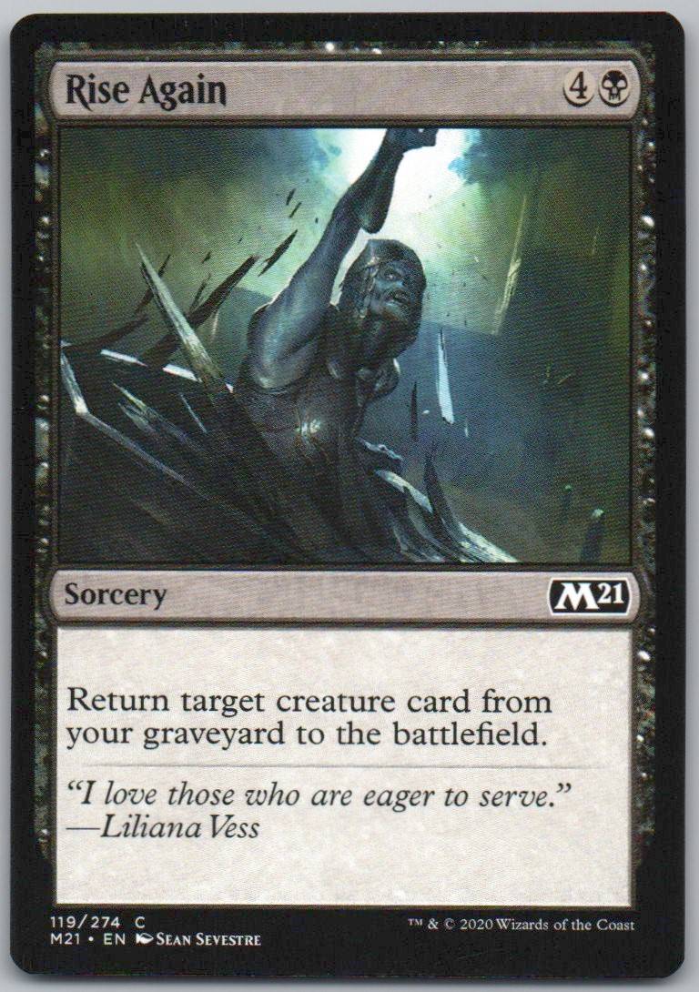 Rise Again 119 0 Sorcery Card - Core Set 2021