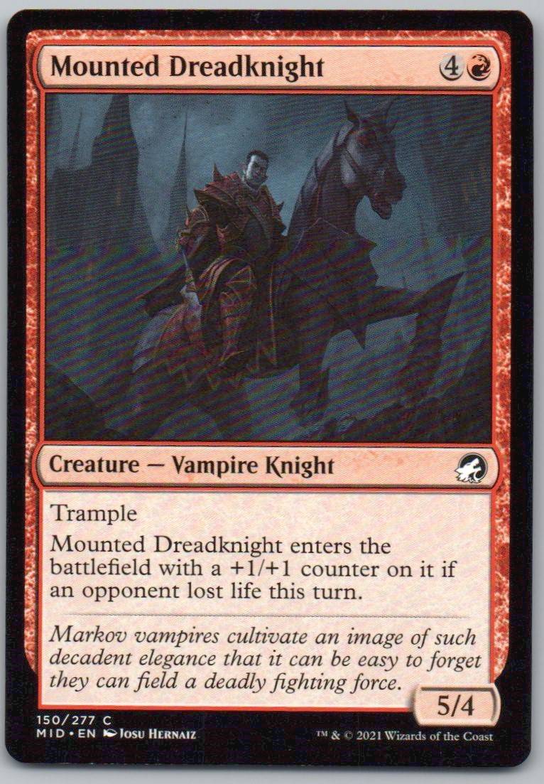 Mounted Dreadknight 150 0 Creature Card - Innistrad: Midnight Hunt