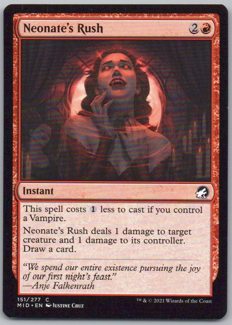 Neonate's Rush 151 0 Instant Card - Innistrad: Midnight Hunt