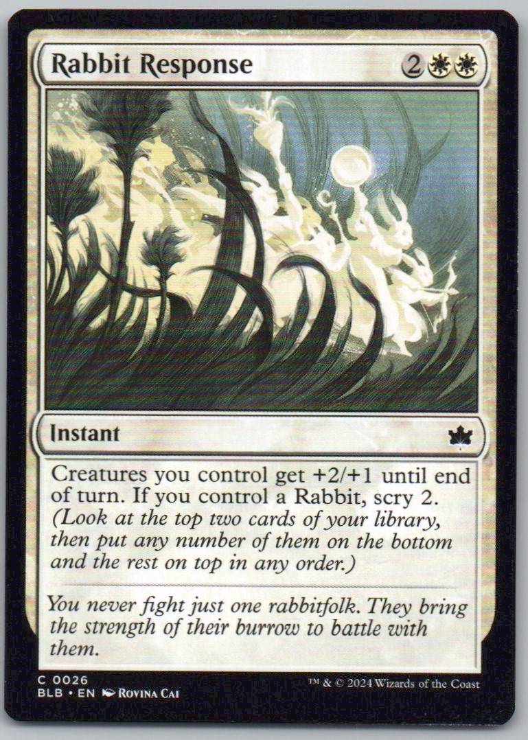 Rabbit Response 26 Normal Instant Card - Bloomburrow