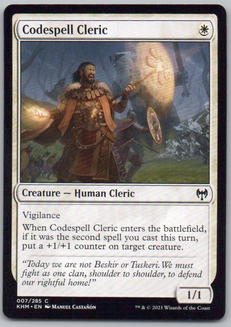 Codespell Cleric 7 0 Creature Card - Kaldheim