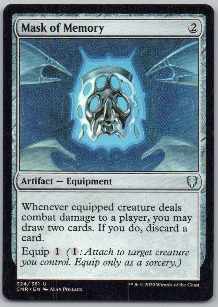 Mask of Memory 324 Normal Artifact Card - Commander Legends