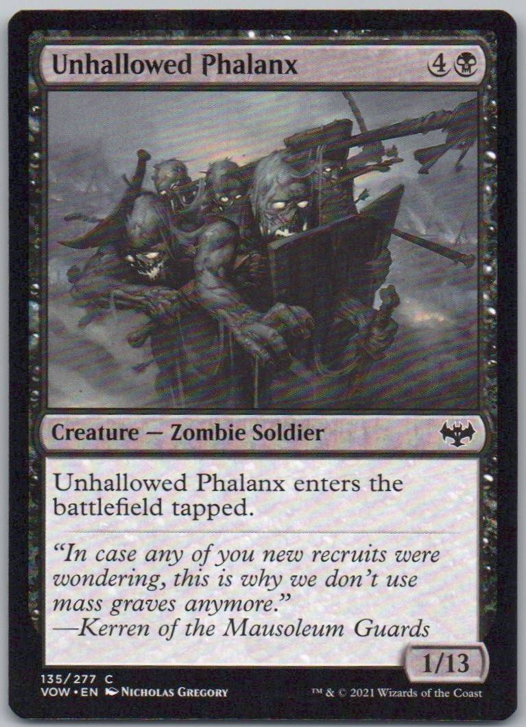 Unhallowed Phalanx 135 Normal Creature Card - Innistrad: Crimson Vow