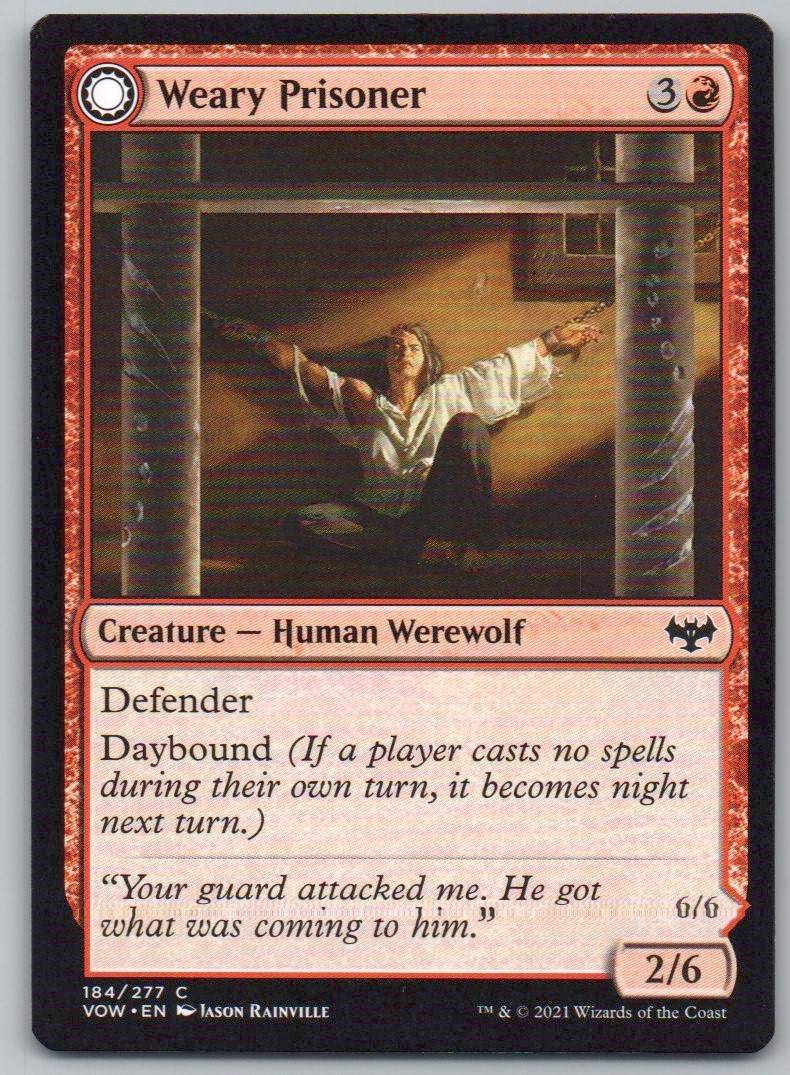 Weary Prisoner 184 Normal Creature Card - Innistrad: Crimson Vow