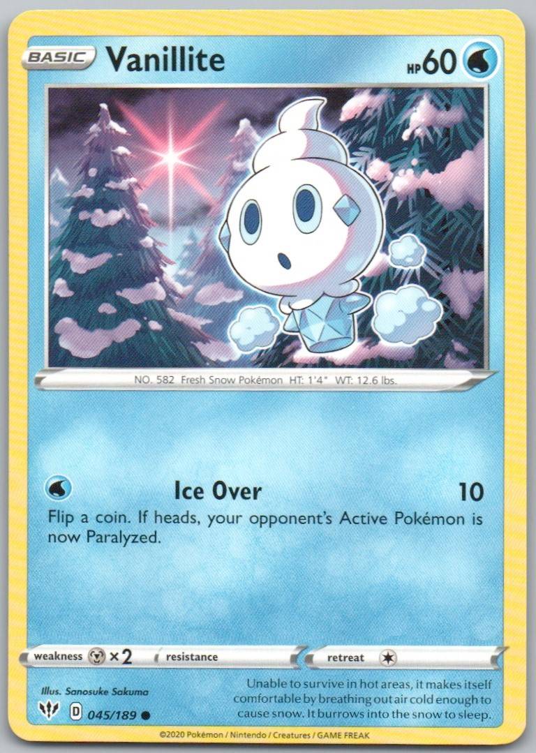 Vanillite 045 Normal Water Card - Darkness Ablaze