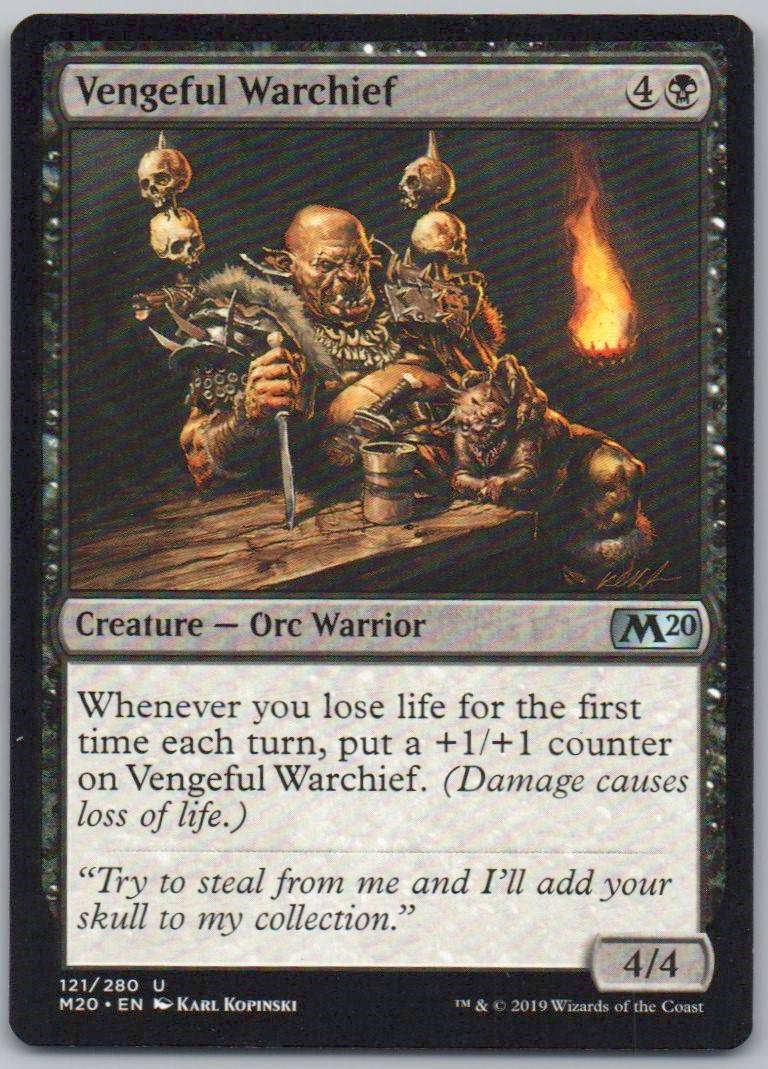 Vengeful Warchief 121 Normal Creature Card - Core Set 2020