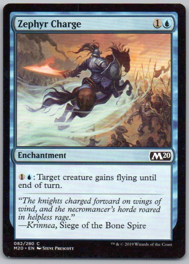 Zephyr Charge 82 Normal Enchantment Card - Core Set 2020